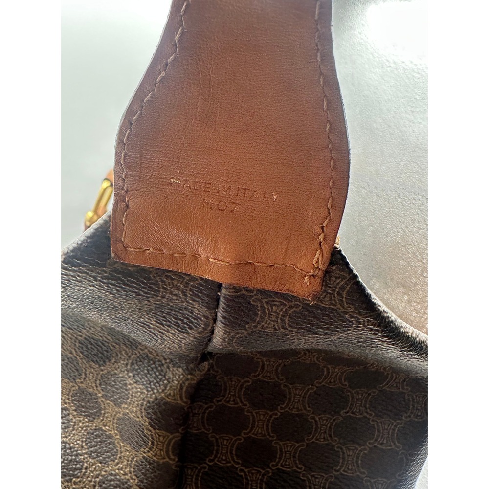 Vintage Celine Macadam Canvas Boston Bag XL Weekender Travel Duffle Carry-On - Picture 6 of 15